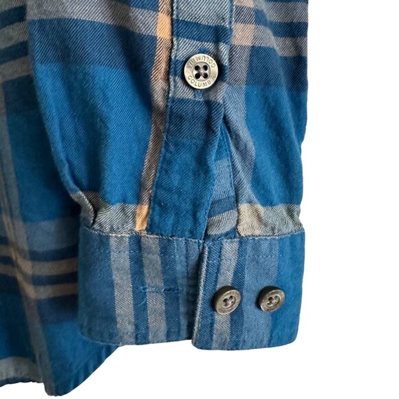 Columbia Men's Blue Plaid Lightweight Flannel SZ Small Heritage Casual Workwear - Picture 3 of 10